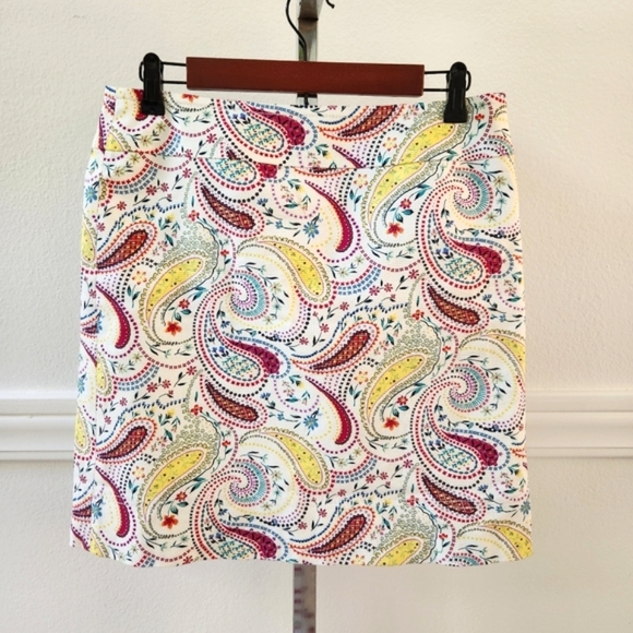 Talbots Pencil Skirt Paisley Print Size 6P - Picture 2 of 10